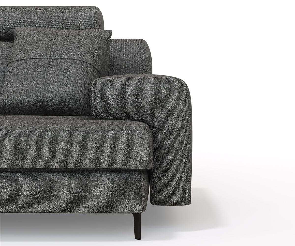 Cepella Right Sectional Sofa - Modern L-Shaped Couch with Reversible Chaise for Living Room, Family Room, and Home Theater - Comfortable Fabric Upholstery and Sturdy Wooden Frame