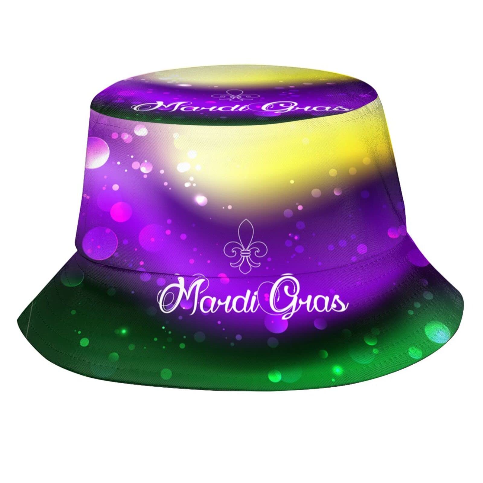 KiuLoam Mardi Gras Unisex Bucket Hats - Packable Fisherman Hats for Men & Women | Summer Outdoor Travel, Hiking & Beach Sun Protection | Perfect for Festivals, Vacations and Casual Wear
