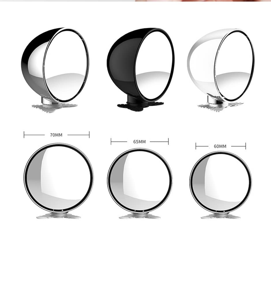 360° Adjustable Wide Angle Blind Spot Mirror for Cars & Trucks - Universal Fit Side Rearview Mirror, 65mm White - Enhance Safety for Parking, Lane Changes & Reversing