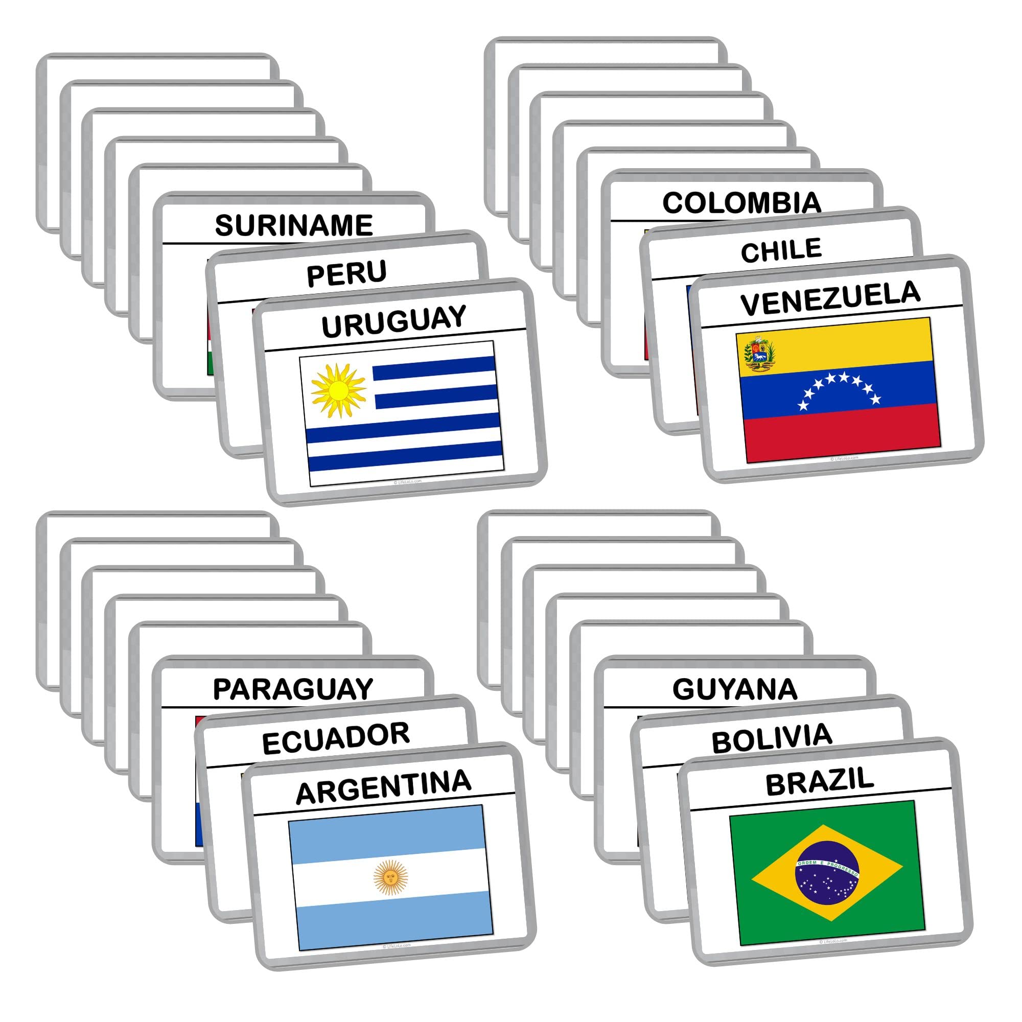World Flags Flash Cards - 194 Laminated National Flag Cards for Geography Learning & Classroom Decor | Complete Set with All Country Flags | Perfect for Teachers, Students & Travel Enthusiasts