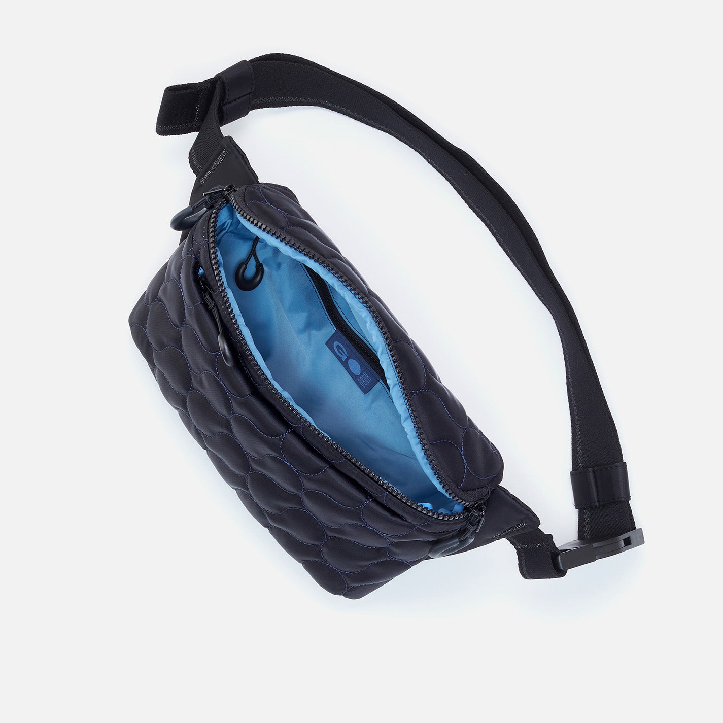 BE HOLD Quilted Belt Bag - Eco-Friendly Recycled Nylon Crossbody Bag with Ocean Quilt Design | Perfect for Travel, Hiking & Everyday Use