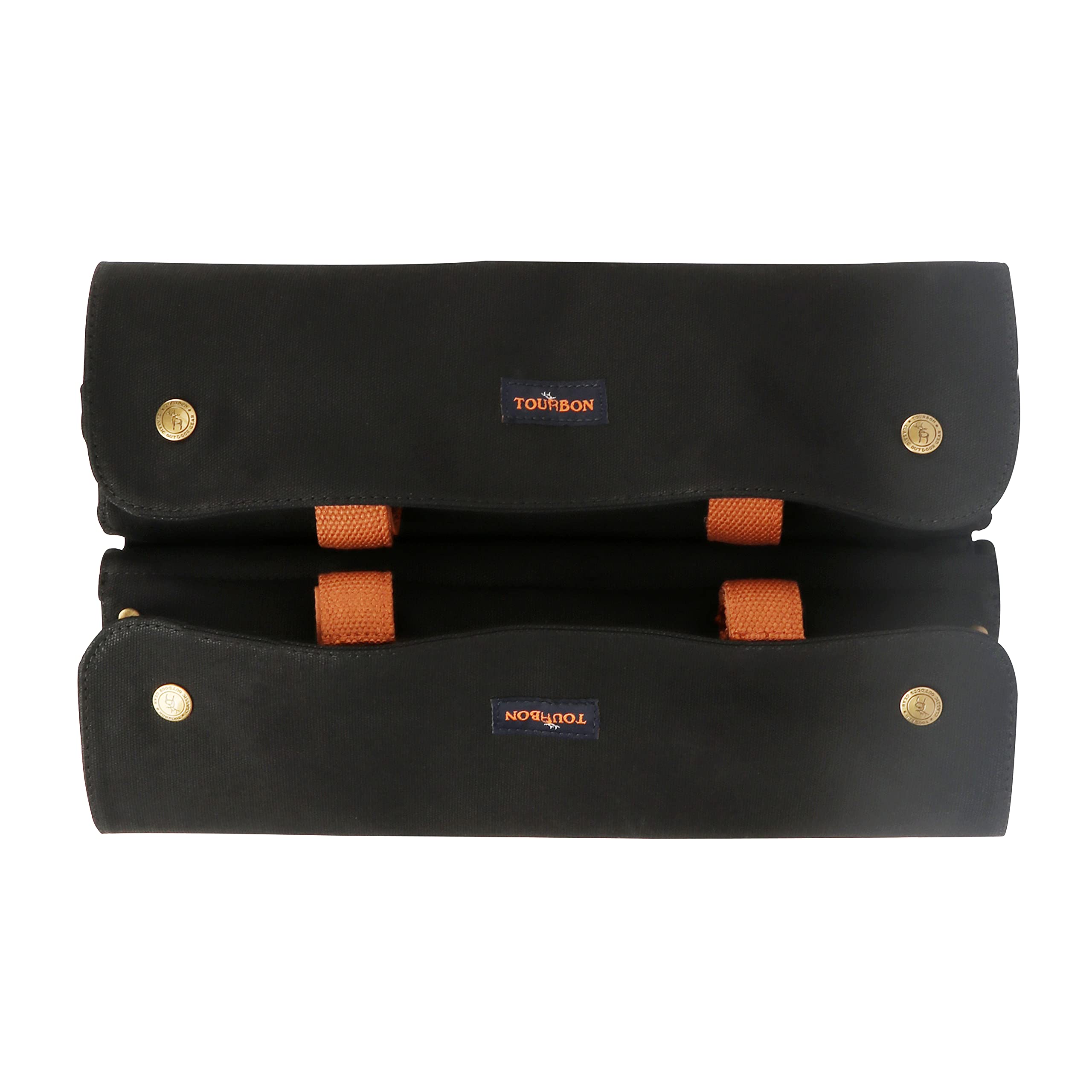 TOURBON Waterproof Bicycle Pannier Bag - Dual Side Rear Rack Saddle Bag with Tool Storage (Black) - Perfect for Commuting, Touring & Outdoor Cycling Adventures