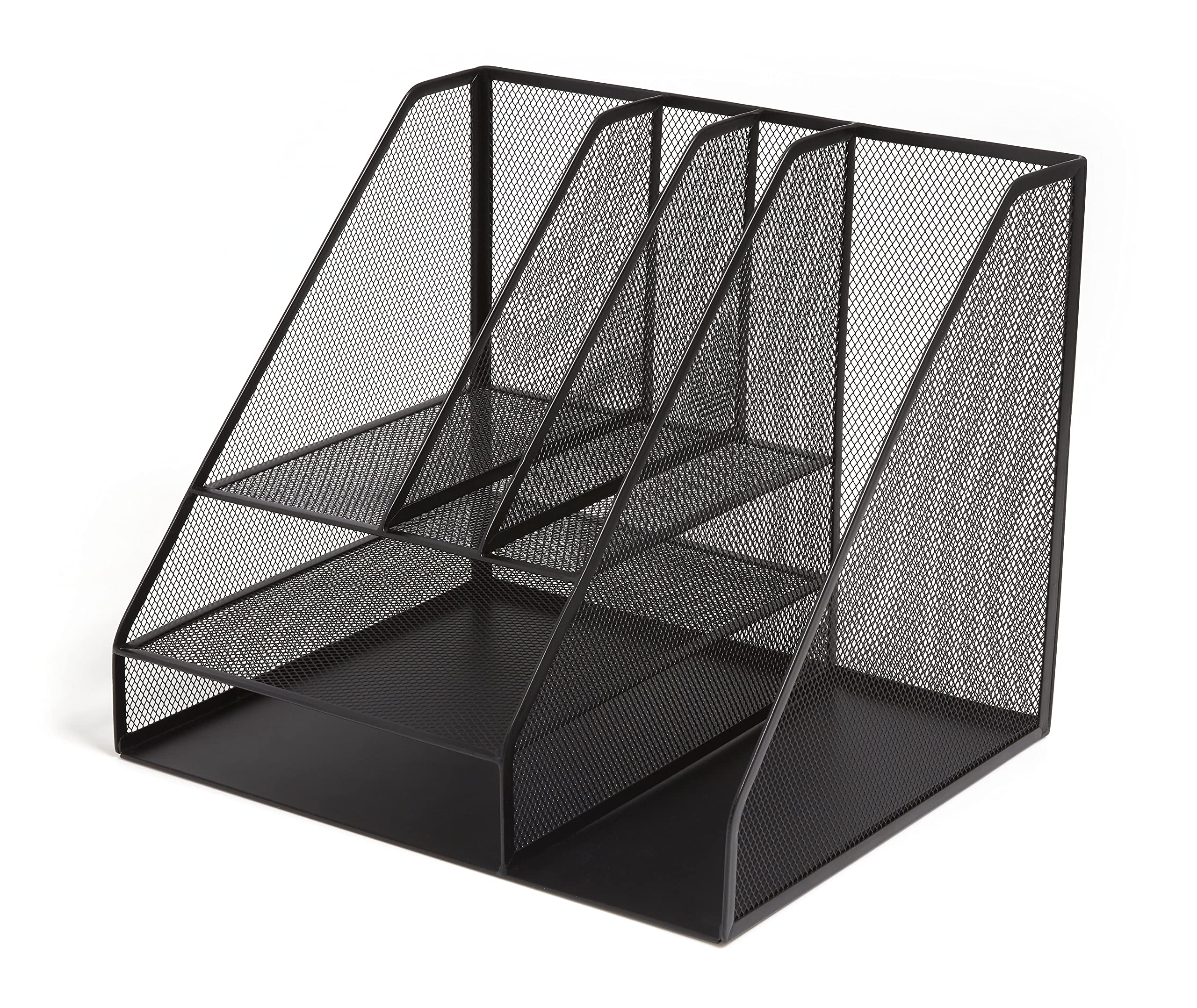 TRU RED TR57533-CC 8 Compartment Wire Mesh Desk Organizer - Office Supplies for Pens, Pencils, Scissors & More - Perfect for Home, Office & School Organization