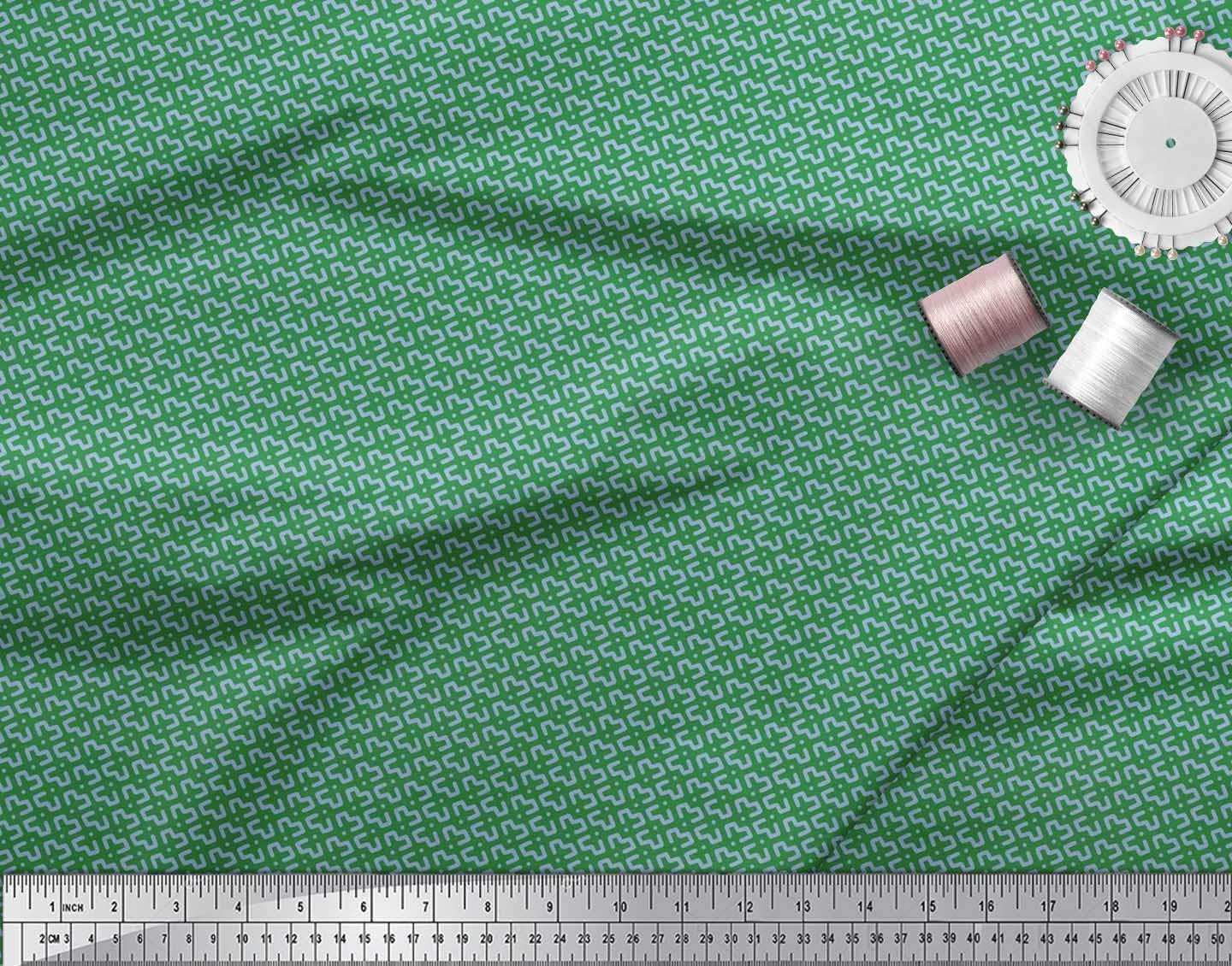 Soimoi Moss Georgette Brown Fabric by The Yard - 42 Inch Wide Dot & Geometric Print Fabric for Dresses, Curtains & DIY Crafts - Modern Fusion Printed Fabric for Sewing Projects