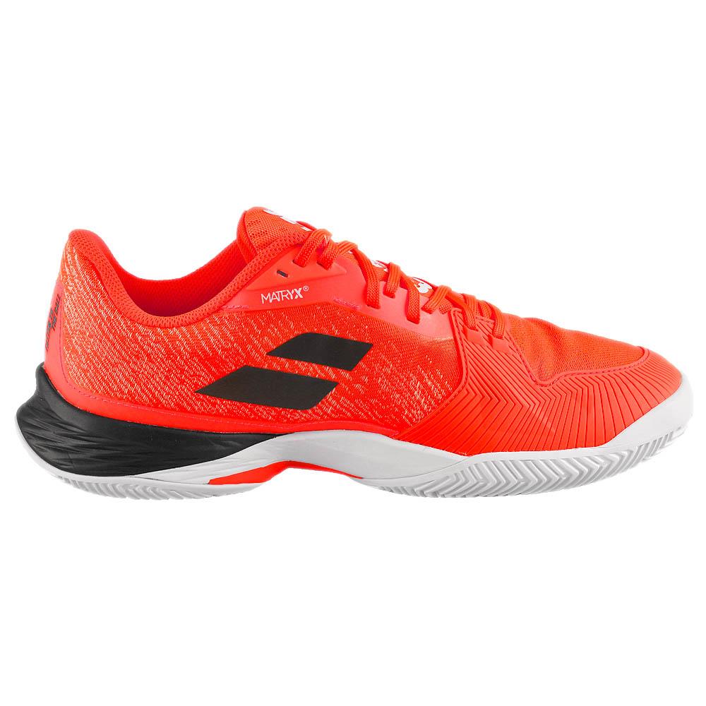 Babolat Men's Jet Mach III Clay Court Tennis Shoes - Strike Red/White | Lightweight & Durable for Competitive Play on Clay Courts