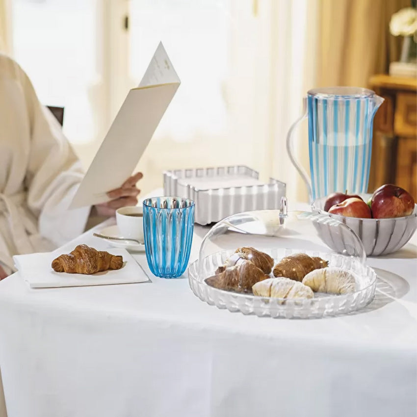 Guzzini Dolcevita Cake Serving Set - 3-Piece Elegant Dessert Platter with Server for Weddings, Parties & Special Occasions