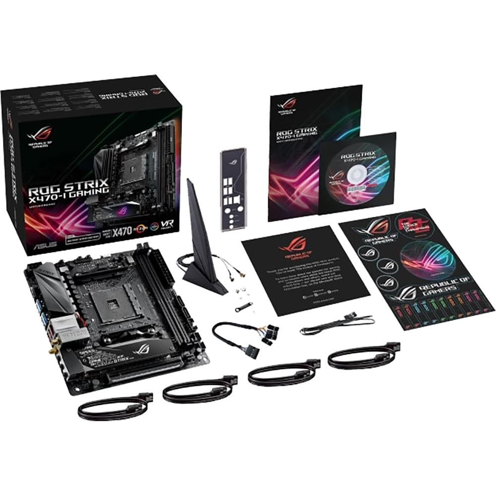 ASUS ROG STRIX X470-I Gaming AM4 AMD X470 SFF Mini-ITX Motherboard for Ryzen 2 Processors | High Performance Gaming PC Build | Perfect for Compact Gaming Rigs & eSports Setups