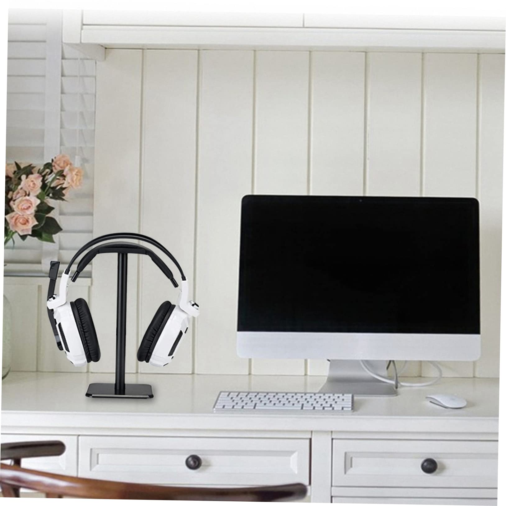 Gadpiparty 2-Pack Ergonomic Headphone Stand - Compact Gaming Headset Holder with Sturdy ABS Base for Desk, PC & Console Setup | Perfect for Gamers, Streamers & Home Office Organization