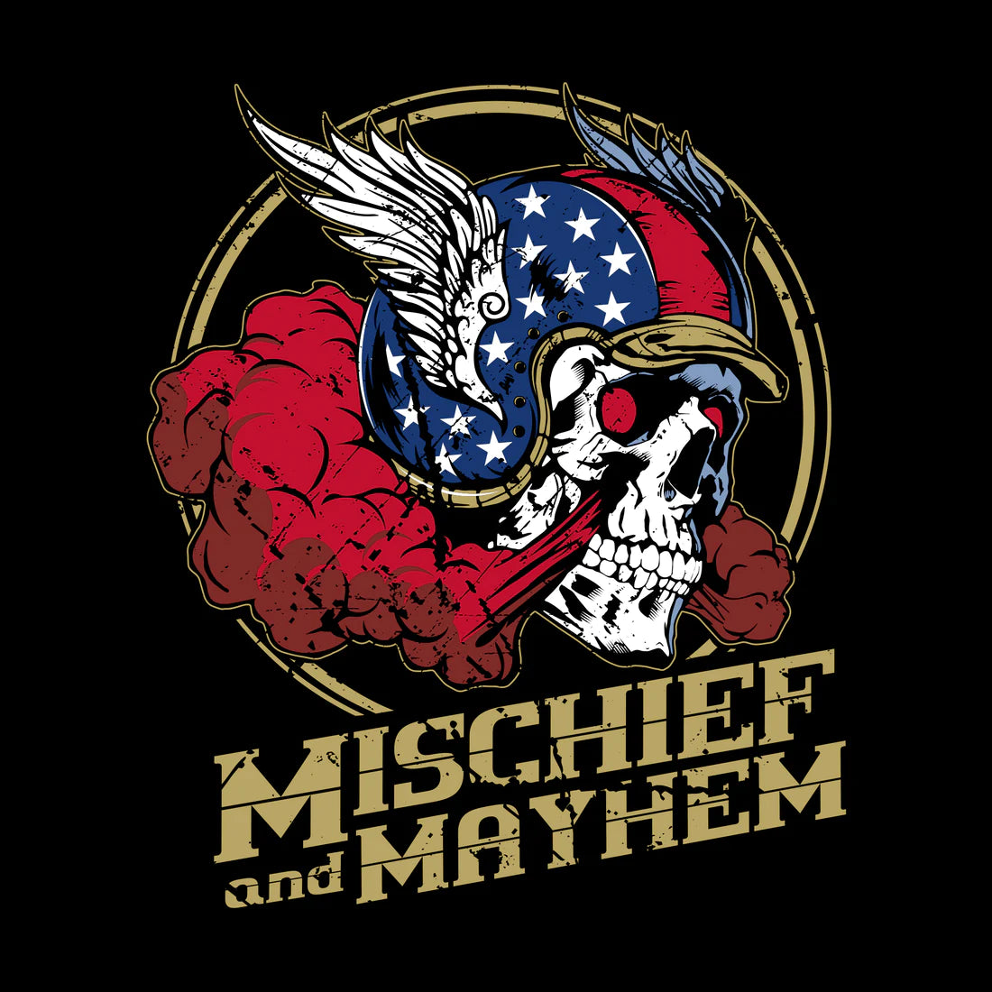 Mischief and Mayhem Graphic T-Shirt for Men & Women - Soft Cotton Black Tee - Casual Streetwear & Festival Outfit