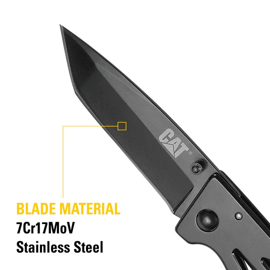 6 1/2 Inch Tanto Folding Knife - Tactical Pocket Knife with Stainless Steel Blade for Outdoor, Camping, Hiking & Survival Gear