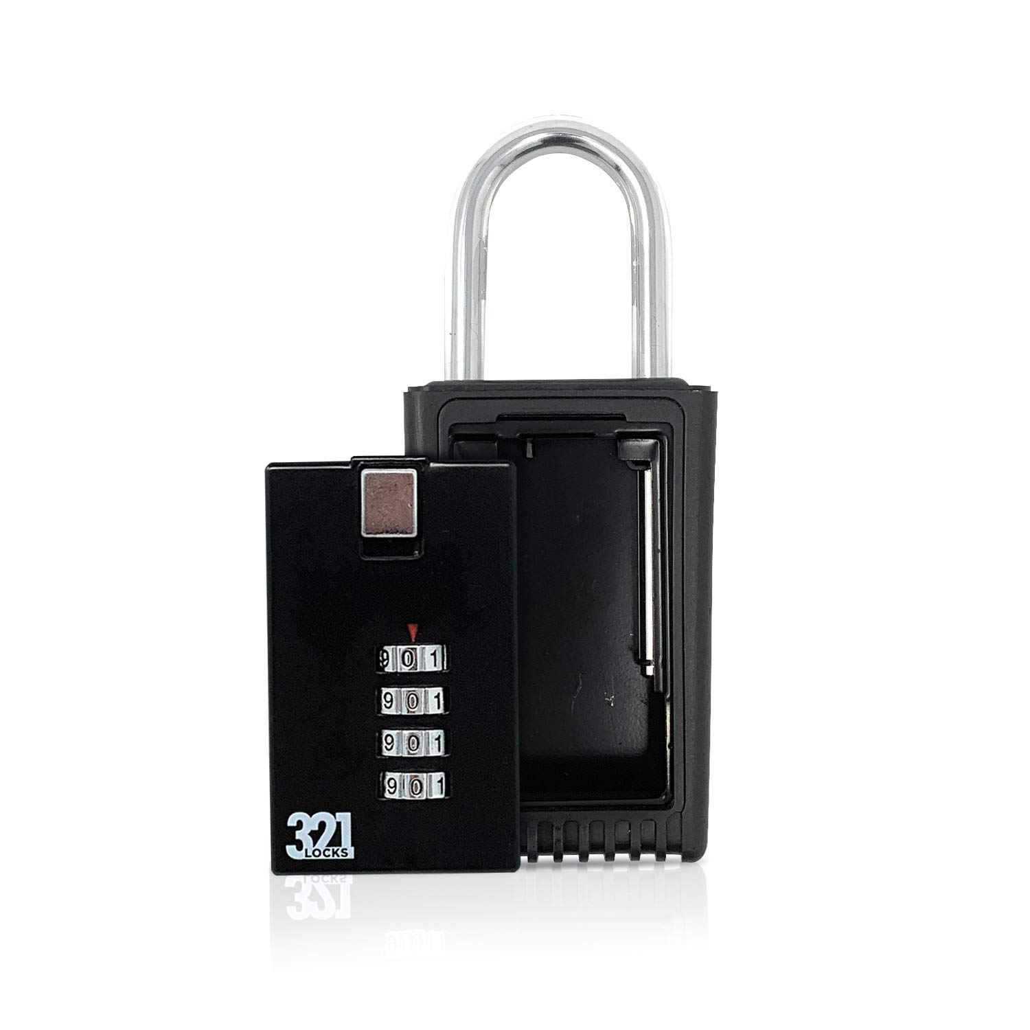 Key Lock Box LB-003 - Secure Outdoor Key Storage with Combination Lock - Hide Spare Keys for Home, Realtor, Contractor & Rental Properties - Fence or Door Knob Mount - Weatherproof & Durable (1 Pack) - Perfect for Vacation Homes, Airbnb Rentals & Emergency Access