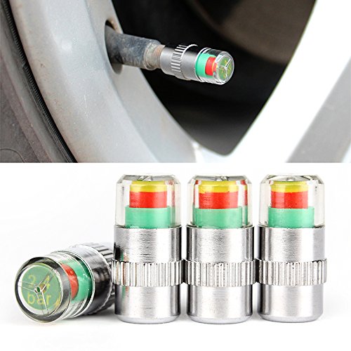 Gigicloud Tire Pressure Monitor Valve Caps 2.0-2.3bar for Cars Motorcycles Bikes - Drive with Confidence