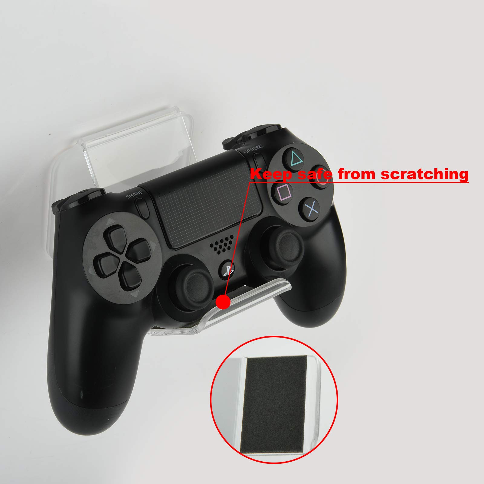2-Pack Universal Acrylic Game Controller & Headset Wall Mount Organizer - Compatible with PS5, Xbox Controllers & Headphones - Perfect for Gaming Room Organization & Display