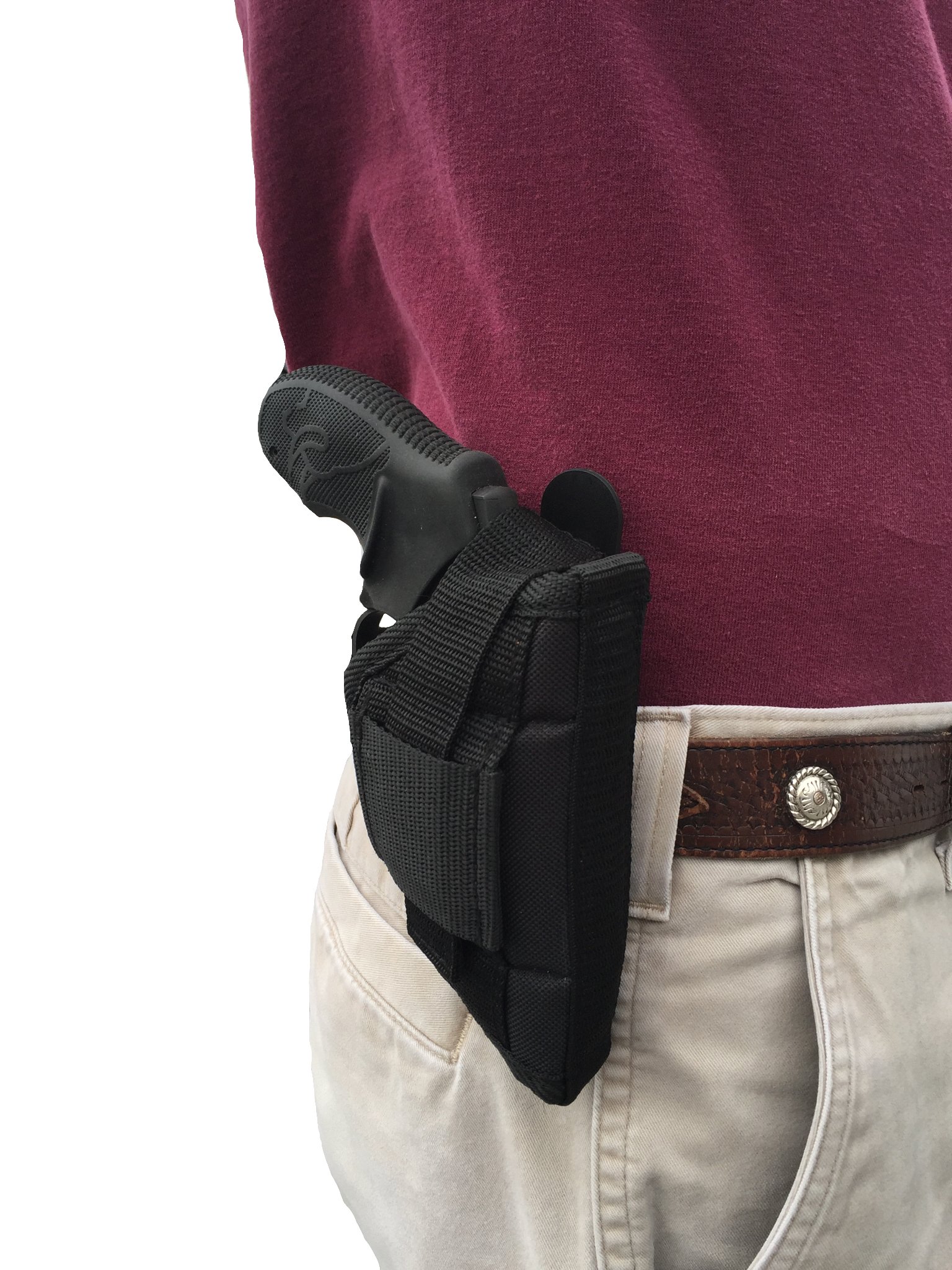 Durable Nylon Gun Holster for Ruger Bearcat, SP101, GP100 (6-Shot) - Fits 4