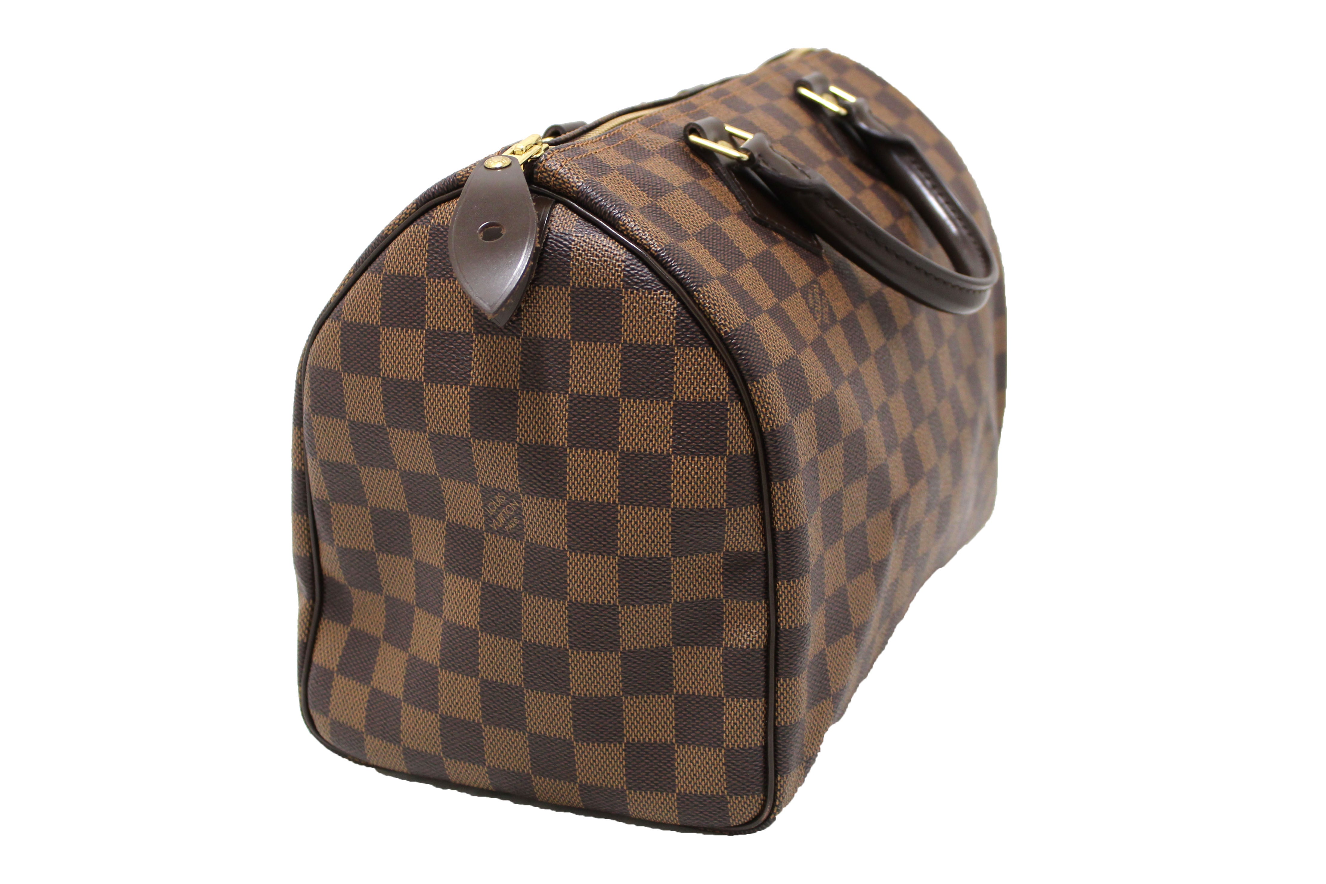 Authentic Louis Vuitton Damier Ebene Canvas Speedy 30 Handbag for Women | Luxury Designer Shoulder Bag | Perfect for Work, Travel & Everyday Use