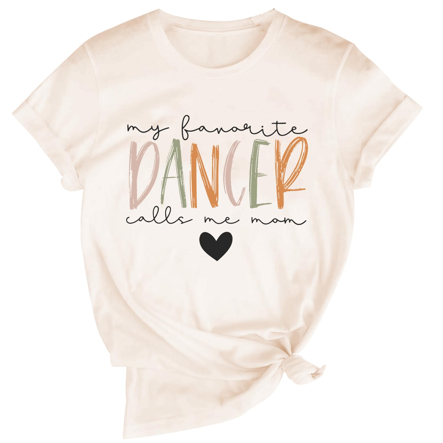 DIOMMELL My Favorite Dancer Call Me Mom T-Shirt - Funny Dance Mom Gift for Recitals & Competitions