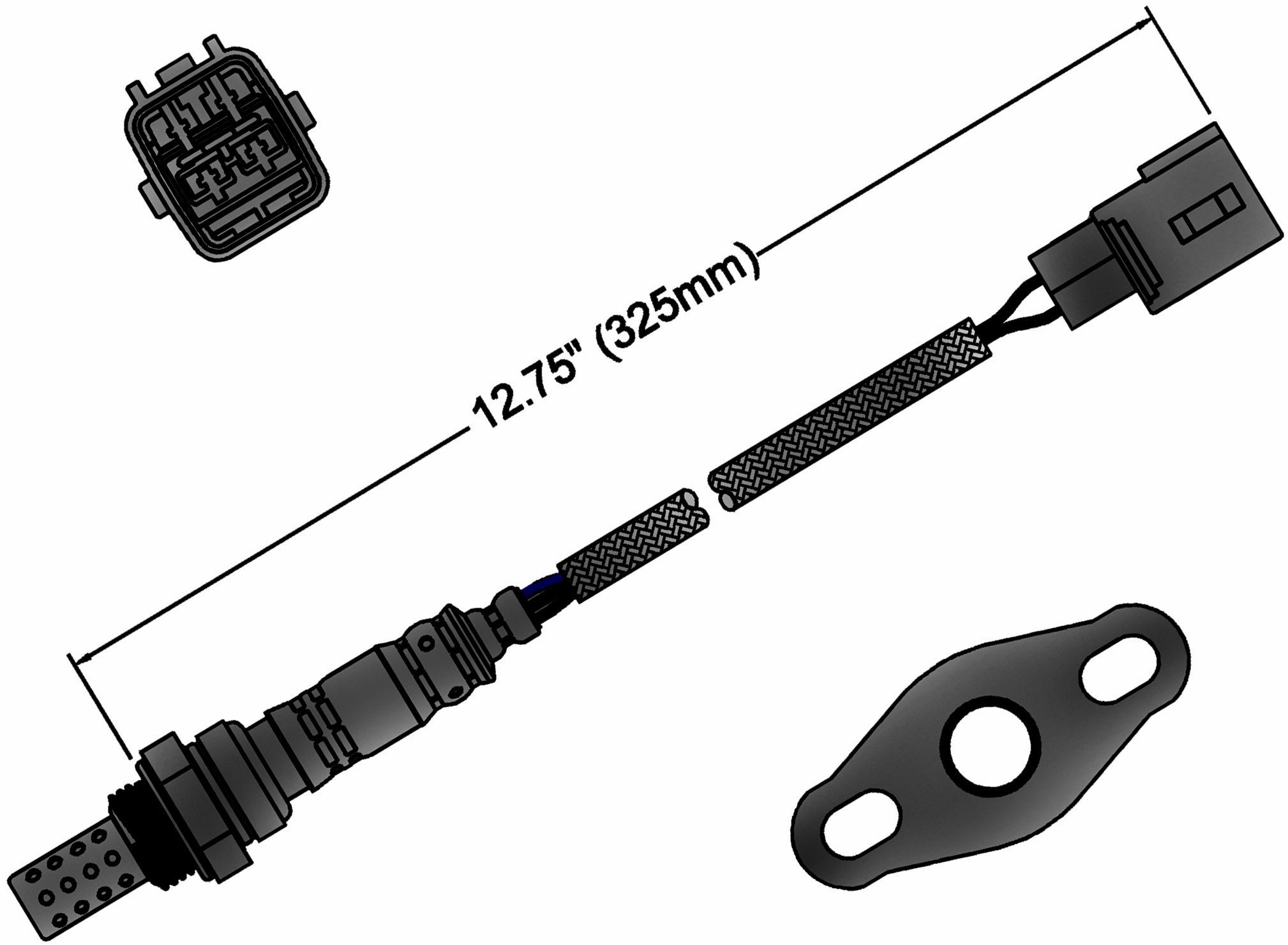 ACDelco Professional 213-1437 Heated Oxygen Sensor - Replacement O2 Sensor for GM Vehicles - Improves Fuel Efficiency & Engine Performance - Perfect for Chevrolet, GMC, Buick, Cadillac Models - Ideal for Engine Tuning & Emissions Control