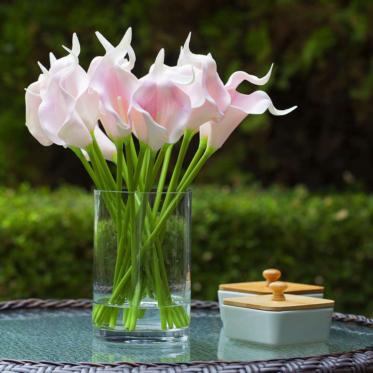 Enova Floral Clear Glass Flower Vase - 6