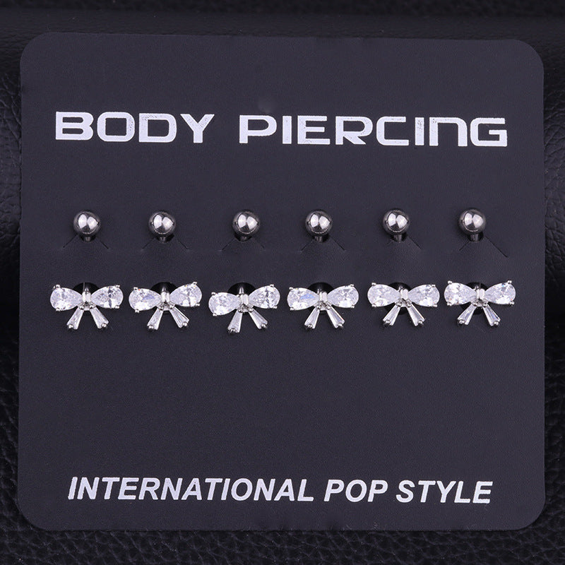 Surgical Steel Bowknot Belly Button Ring - Hypoallergenic Navel Piercing Jewelry for Women | HSBR18609 | Perfect for Everyday Wear, Parties & Body Piercing Fashion