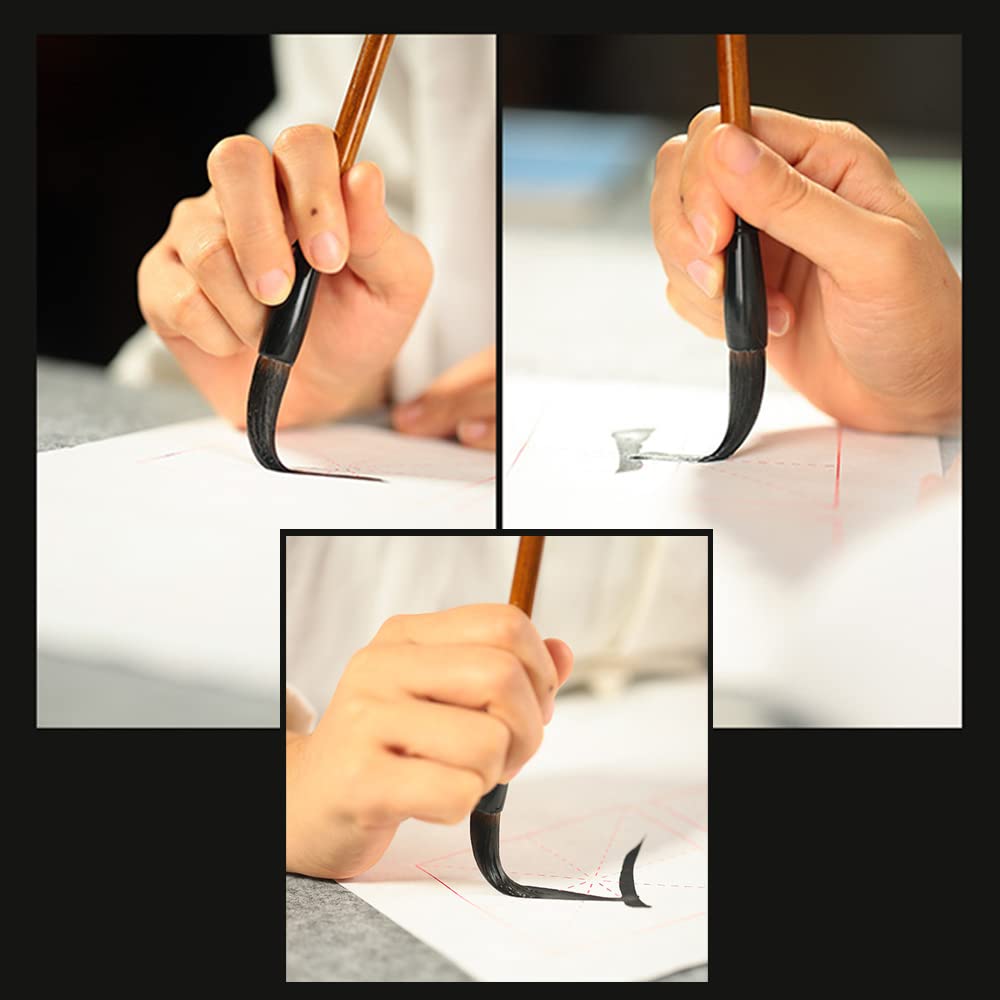 Premium Chinese Calligraphy Brush Set - 5 Pack Traditional Ink Painting & Japanese Sumi Brushes for Beginners & Artists - Perfect for Zen Meditation, Home Decor & DIY Art Projects