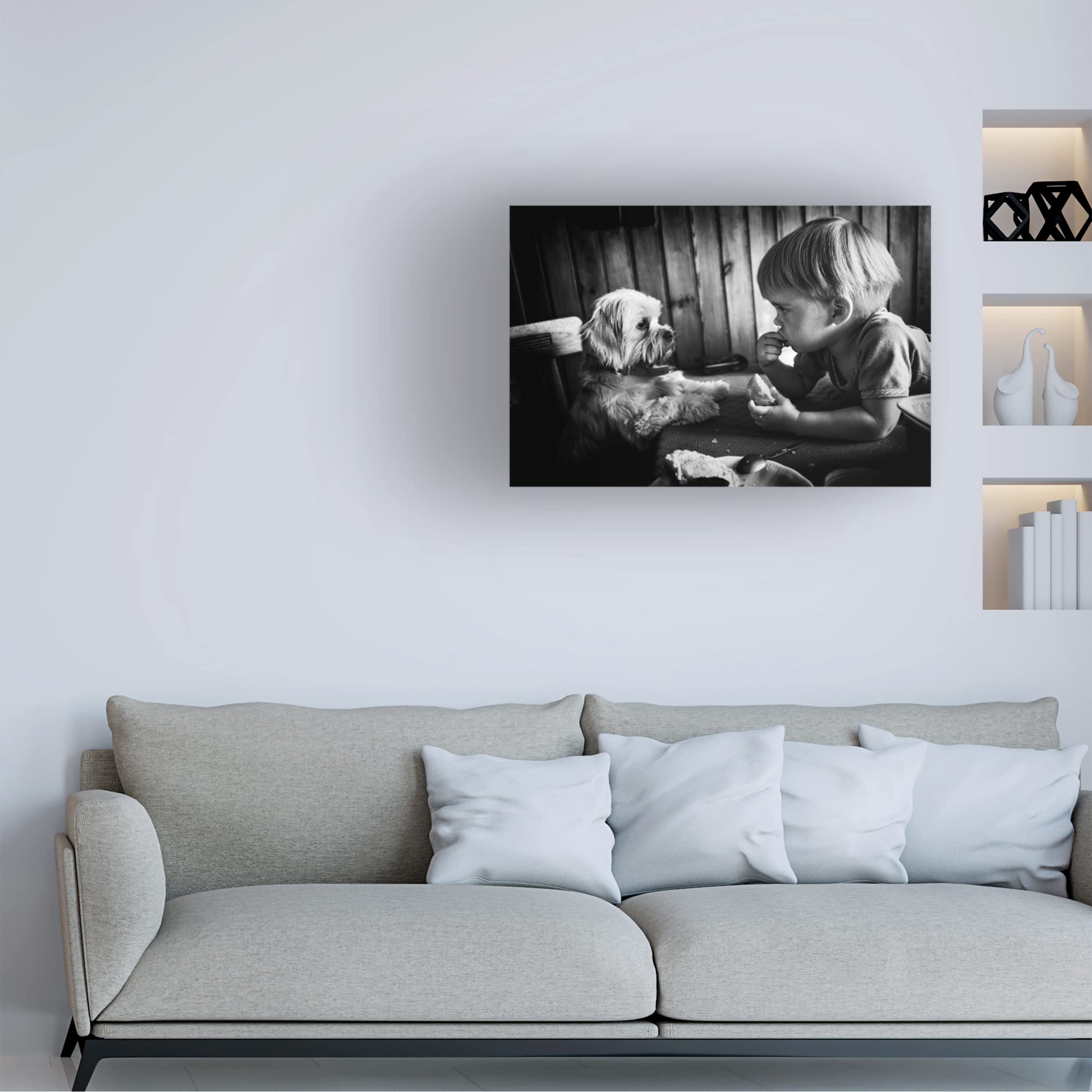 Trademark Fine Art 'Breakfast' Canvas Wall Art Print by Monika Strzelecka - Modern Kitchen Decor & Dining Room Painting for Home Decor