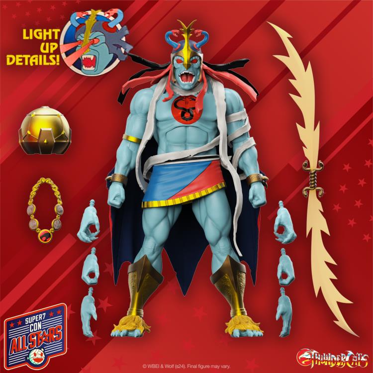 Mumm Ra (LED Eyes) ThunderCats ULTIMATES! 7-Inch Collectible Action Figure with Light-Up Feature - Perfect for Display, Toy Photography, and ThunderCats Fans Collection