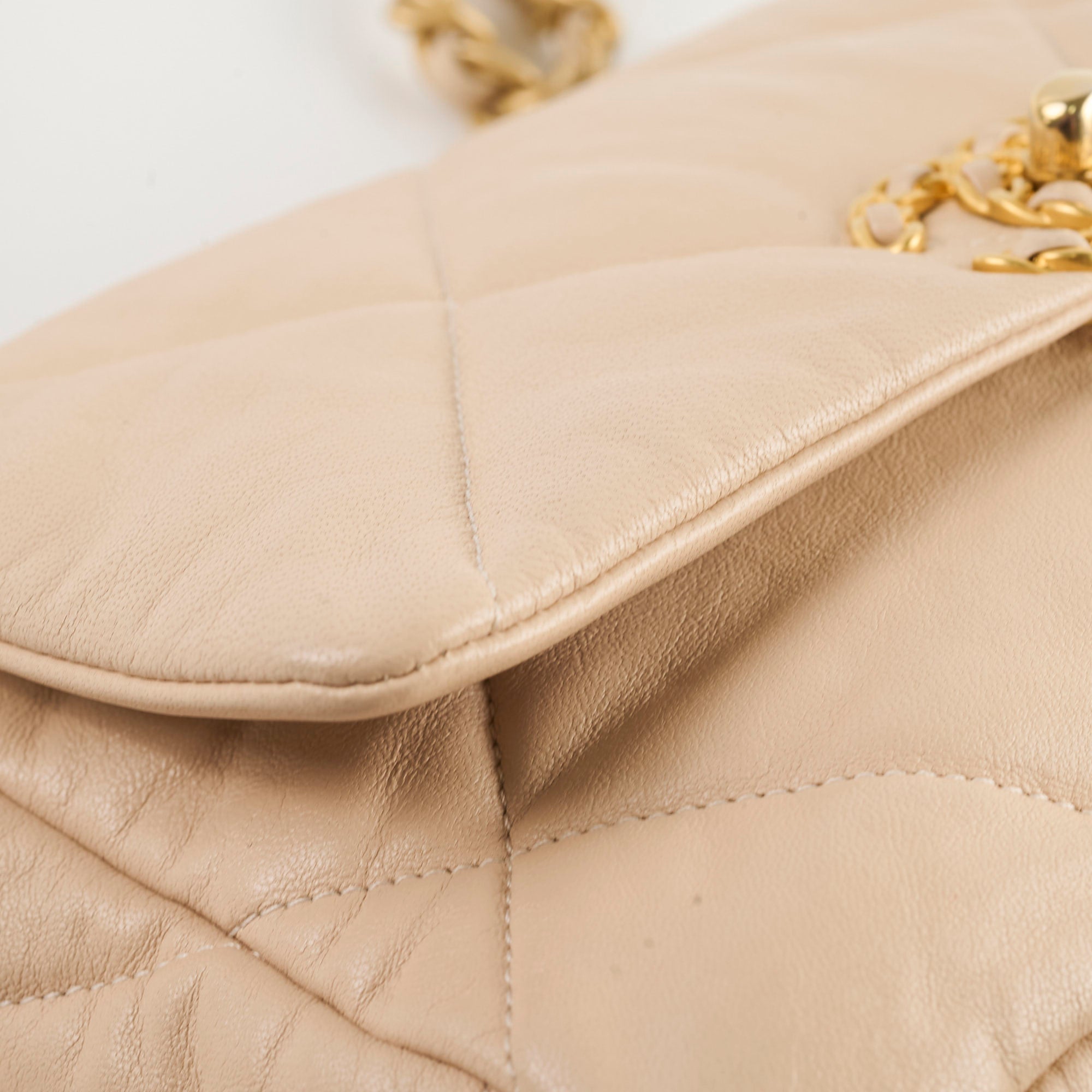 Chanel 19 Small Beige Lambskin Crossbody Bag - Luxury Designer Handbag for Women | Perfect for Date Night, Office & Travel Accessories