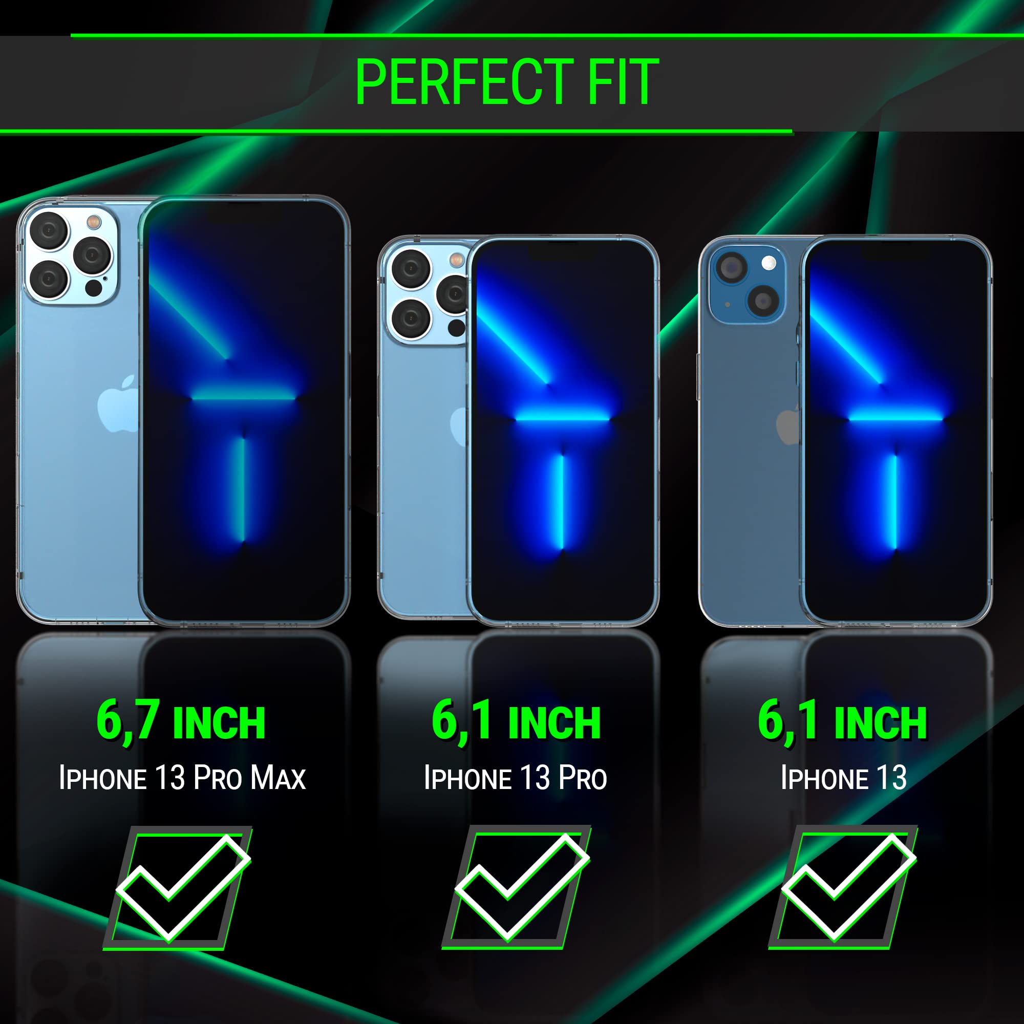 Shockproof & Slim iPhone 13 Pro Case (6.1 Inch) - Clear Defender Phone Cover with Drop Protection & Anti-Scratch Design | Perfect for Outdoor Activities, Work & Daily Use