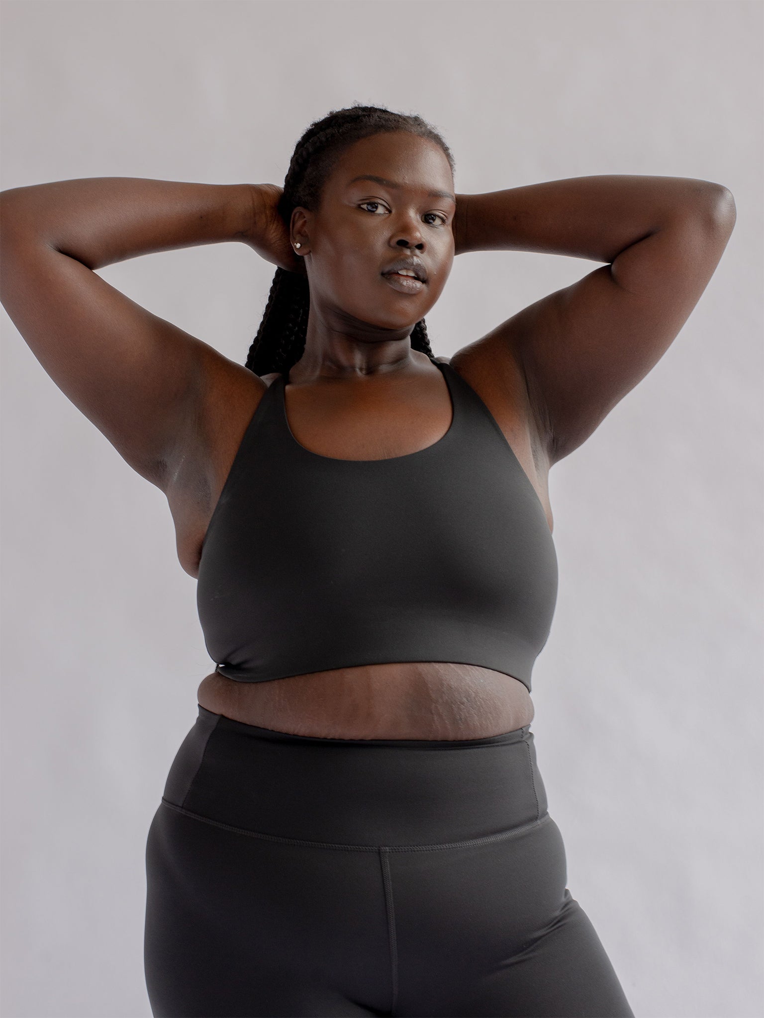 Girlfriend Collective Float Cleo Bra - High Support Sports Bra for Women | Black | Perfect for Yoga, Running & Gym Workouts