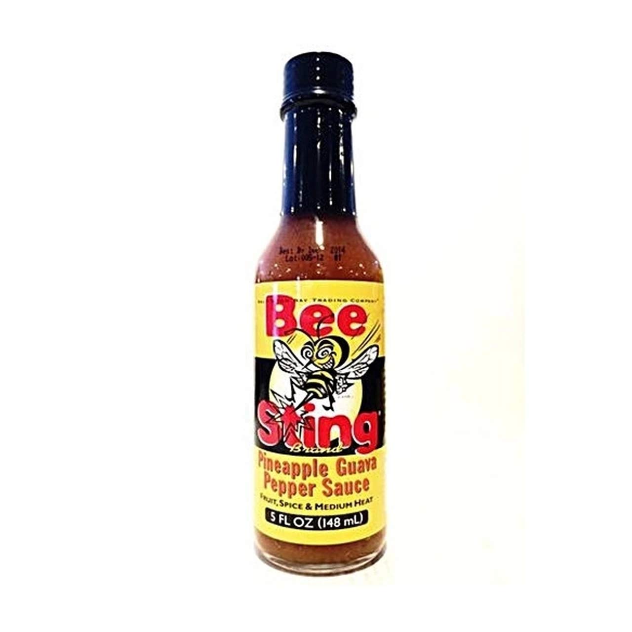 Spicy Bee Sting Pineapple Guava Hot Sauce - Exotic Fruit Flavor Gourmet Hot Sauce for Tacos, Wings & Seafood - Perfect for BBQ, Grilling & Party Dips