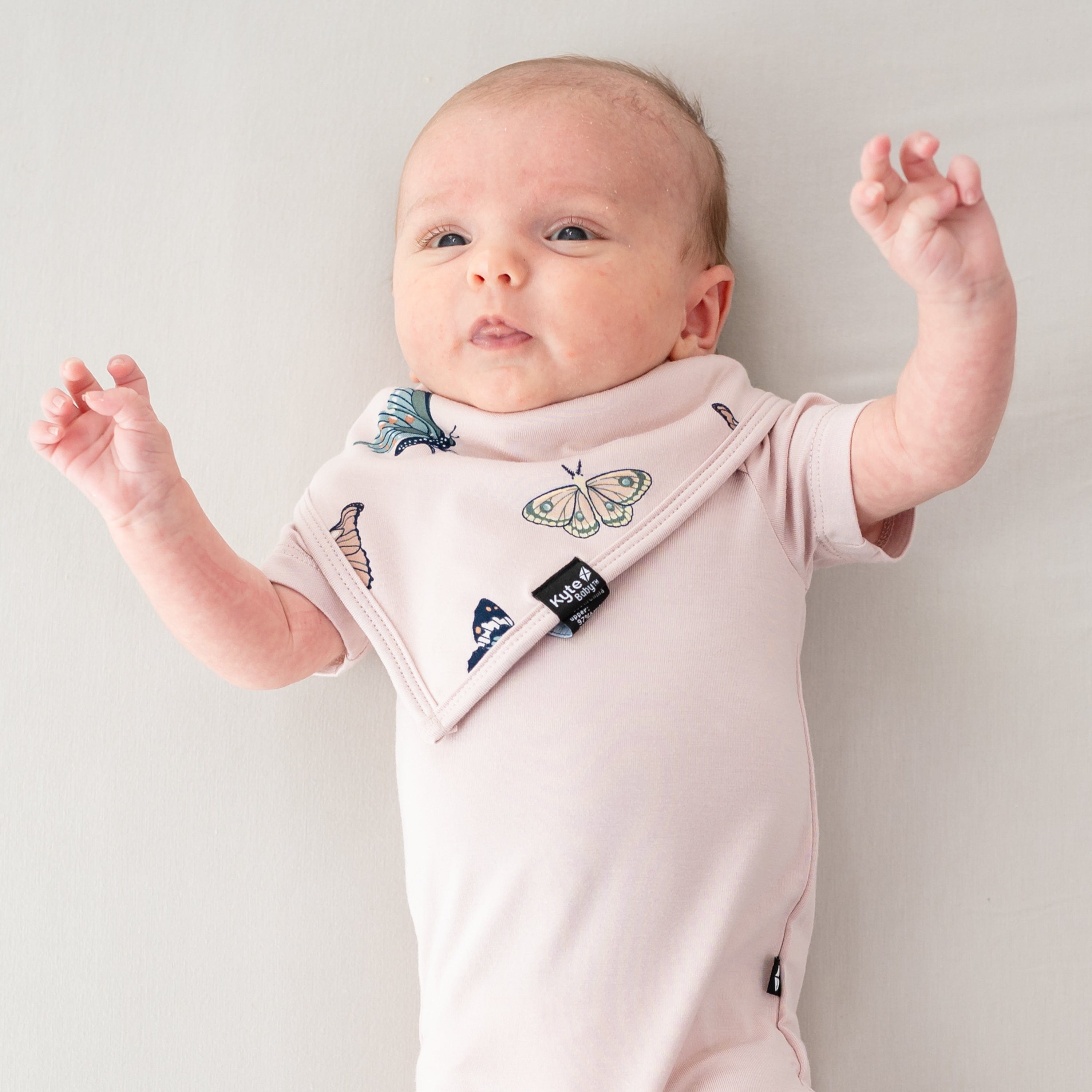 Blush Butterfly Baby Bib - Soft & Absorbent for Mess-Free Feeding - Perfect for Infants & Toddlers at Home or On-the-Go
