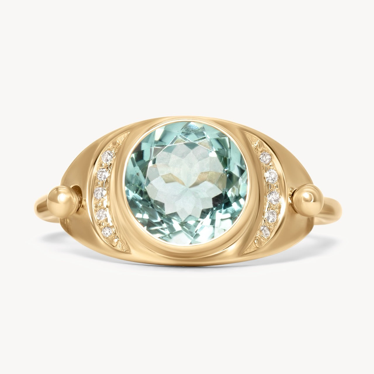 Tourmaline Plate Ring - Unique Handmade Jewelry for Women - Perfect for Weddings, Parties & Special Occasions