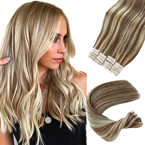 #8P60Brown Highlighted Platinum Blonde