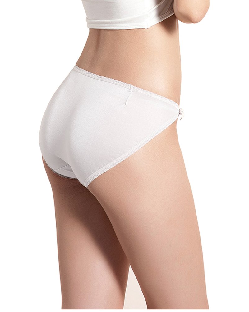 SilRiver Women's 100% Pure Silk High Cut Bikini Panties - Breathable Underwear for Sensitive Skin, Quick-Dry & Travel-Friendly - Perfect for Daily Wear, Yoga, Travel & Sensitive Skin Care