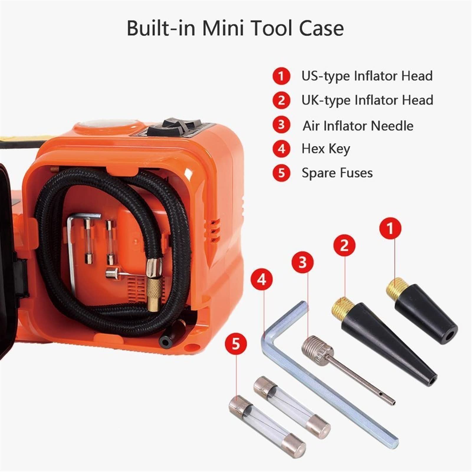 DOLUNTO 3-in-1 5 Ton Electric Hydraulic Car Jack Kit with 12V Impact Wrench, Air Compressor & Tire Repair Tools - Heavy Duty Floor Jack for Vehicle Maintenance, Emergency Roadside Assistance & DIY Auto Repairs
