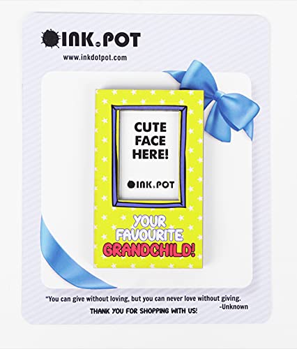 Personalized Grandchild Photo Magnet Frame - Mini Magnetic Picture Frames for Refrigerator - Thoughtful Gift for Grandparents, Nana & Papa (3.5 x 2.2 inches) - Perfect for Displaying Family Photos in Kitchen, Office, or Dorm Room