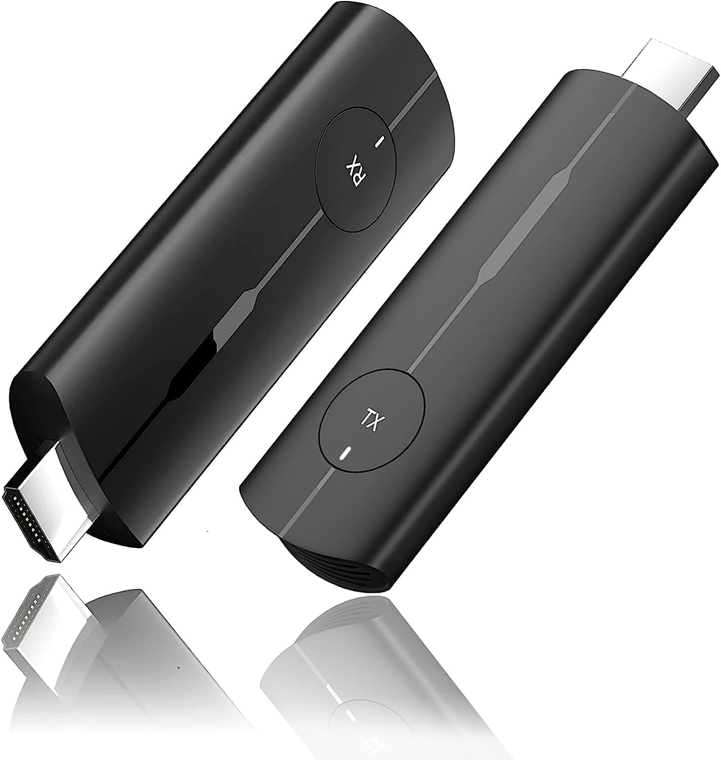 Crucial Wireless HDMI Transmitter & Receiver Kit - Plug & Play Portable HDMI Extender for Streaming HD Video/Audio to TV, Projector, Monitor from Laptop, PC, TV Box (Black) - Perfect for Home Theater, Gaming & Office Presentations