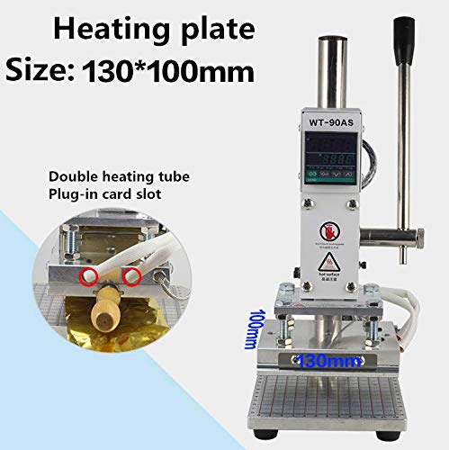 YUNSHINE 110V Digital Foil Hot Stamping Machine - Multi-Function Logo Embosser for Leather, Wood & Paper - Brass Alphabet Letters & Label Bronzing Tool Set (Perfect for DIY Crafts, Branding & Packaging)