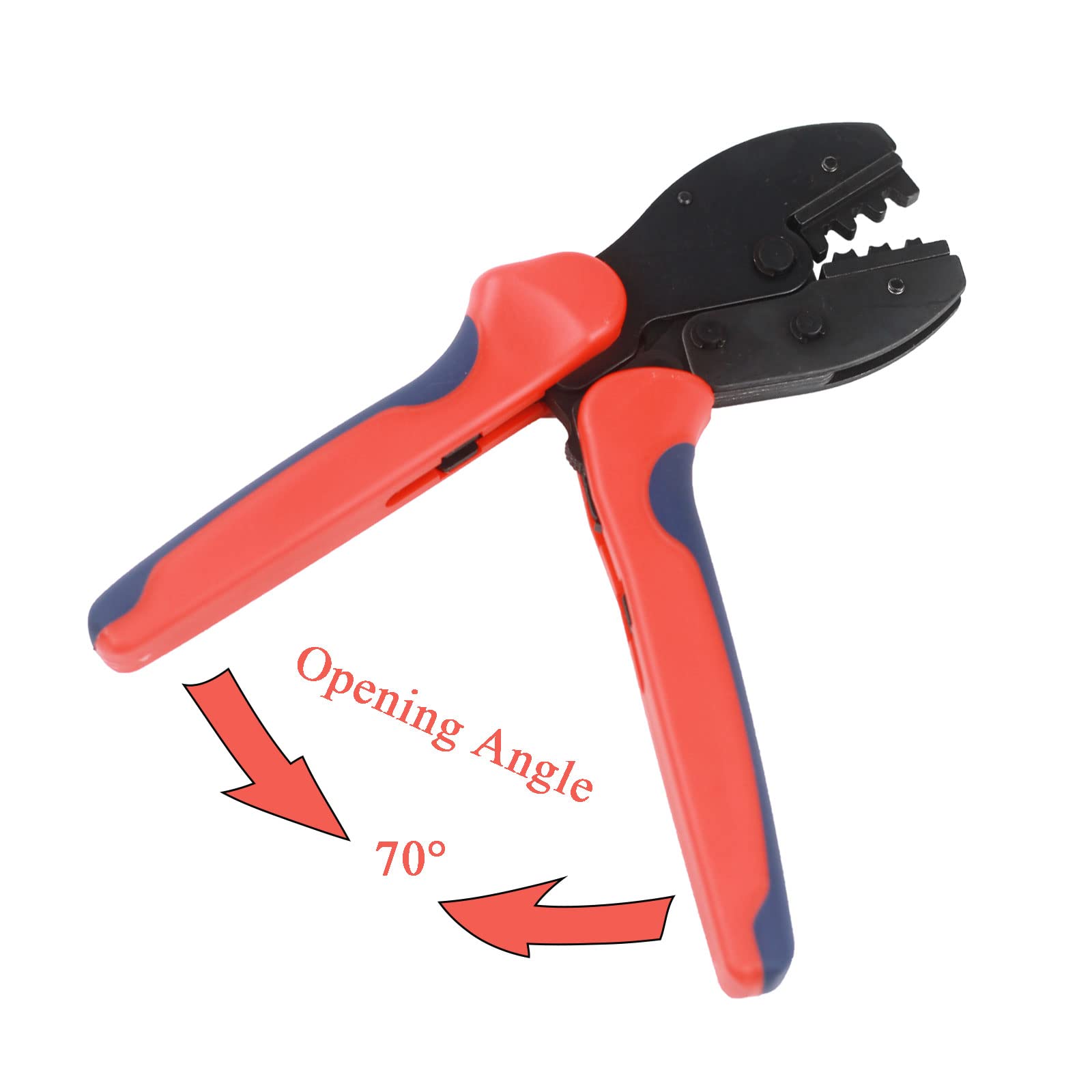 Solar Crimping Tool 2546B - Professional PV Cable Crimper for 2.5/4/6mm² Solar Panel Wires (Red) | Ideal for Solar Panel Installation, Electrical Wiring & DIY Projects