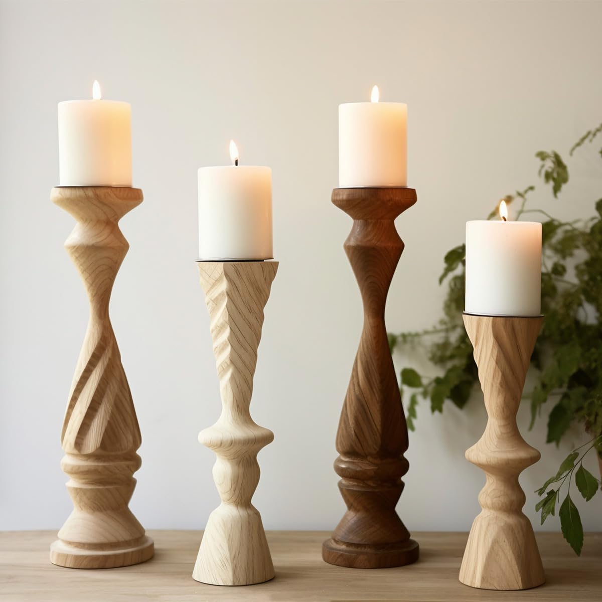 Long-Lasting Unscented White Votive Candles - 24 Pack Small Pillar Candles for Weddings, Church, Home Decor & Relaxation