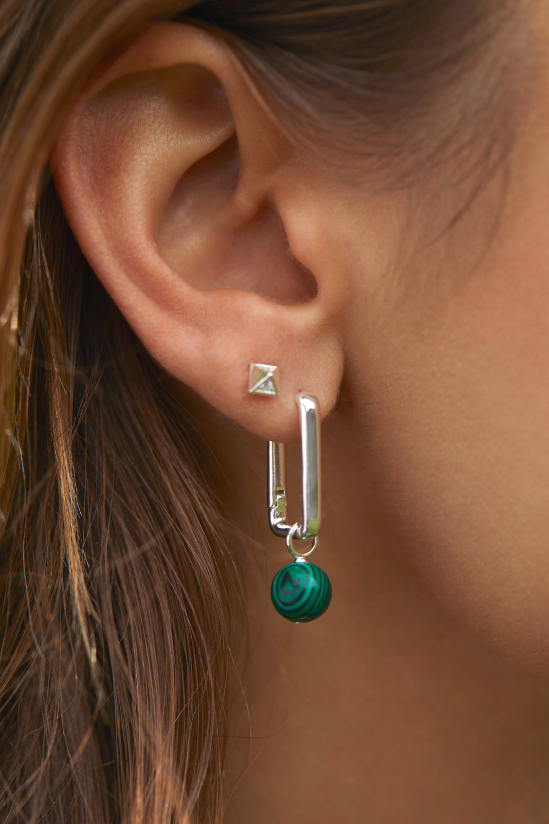 Charm Drop Square Hoop Earrings for Women - Trendy Geometric Gold Plated Dangle Earrings | Perfect for Parties, Weddings & Everyday Wear