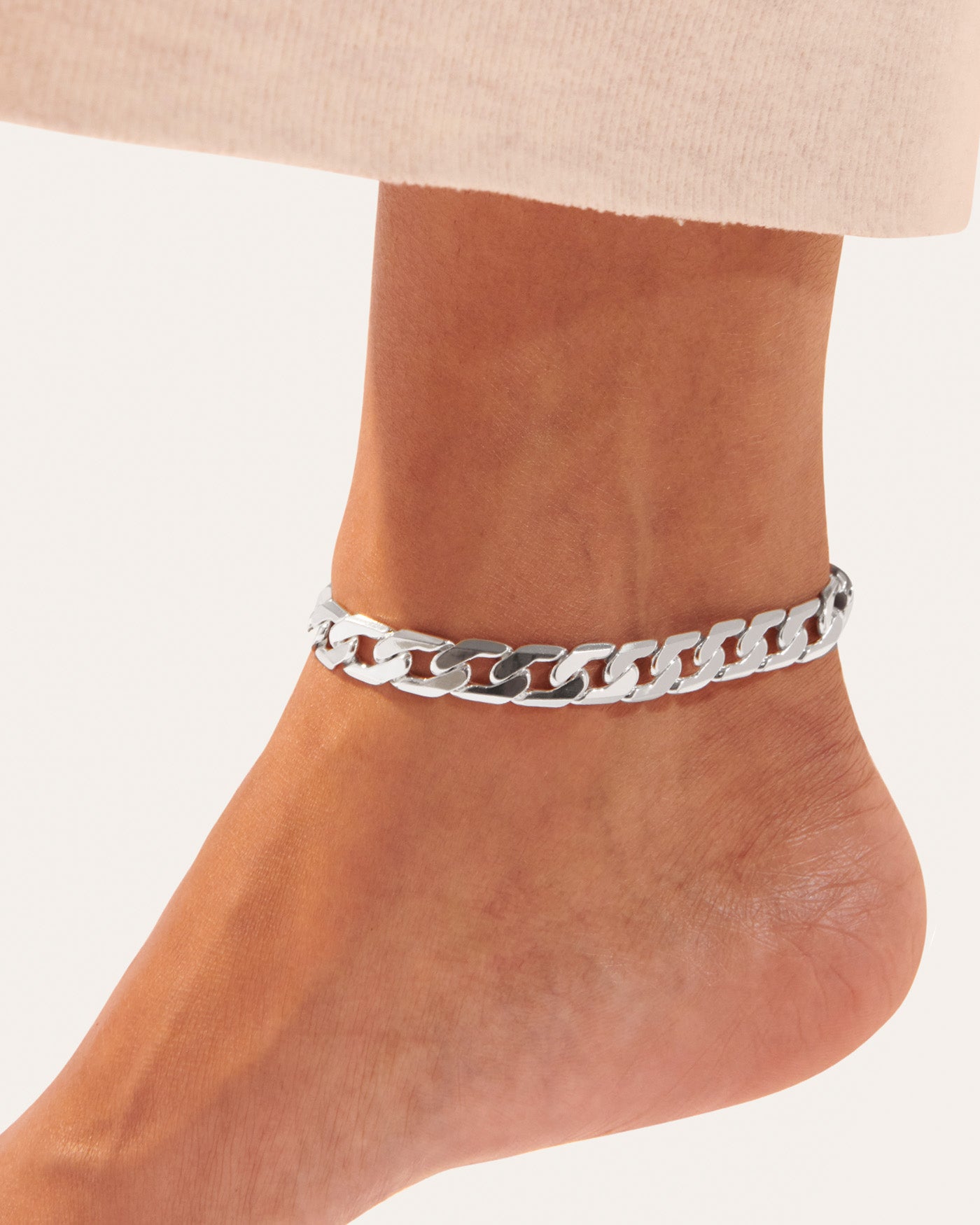 Henry Silver Anklet for Women - Elegant Sterling Silver Ankle Bracelet for Everyday Wear, Beach & Boho Style