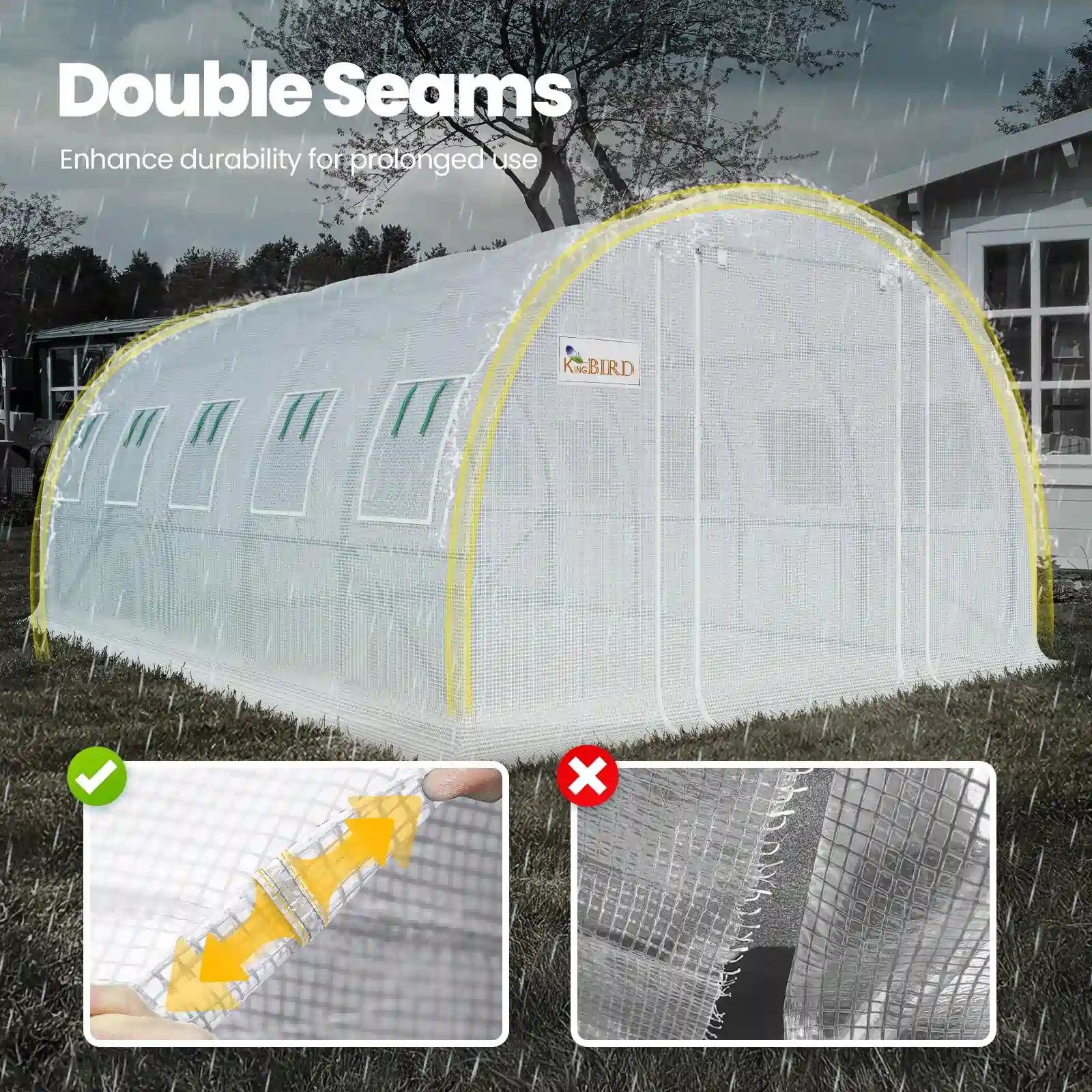 Premium Heavy Duty Large Walk-in Greenhouse for Plants & Vegetables - Durable Outdoor Gardening Shelter for Year-Round Growing