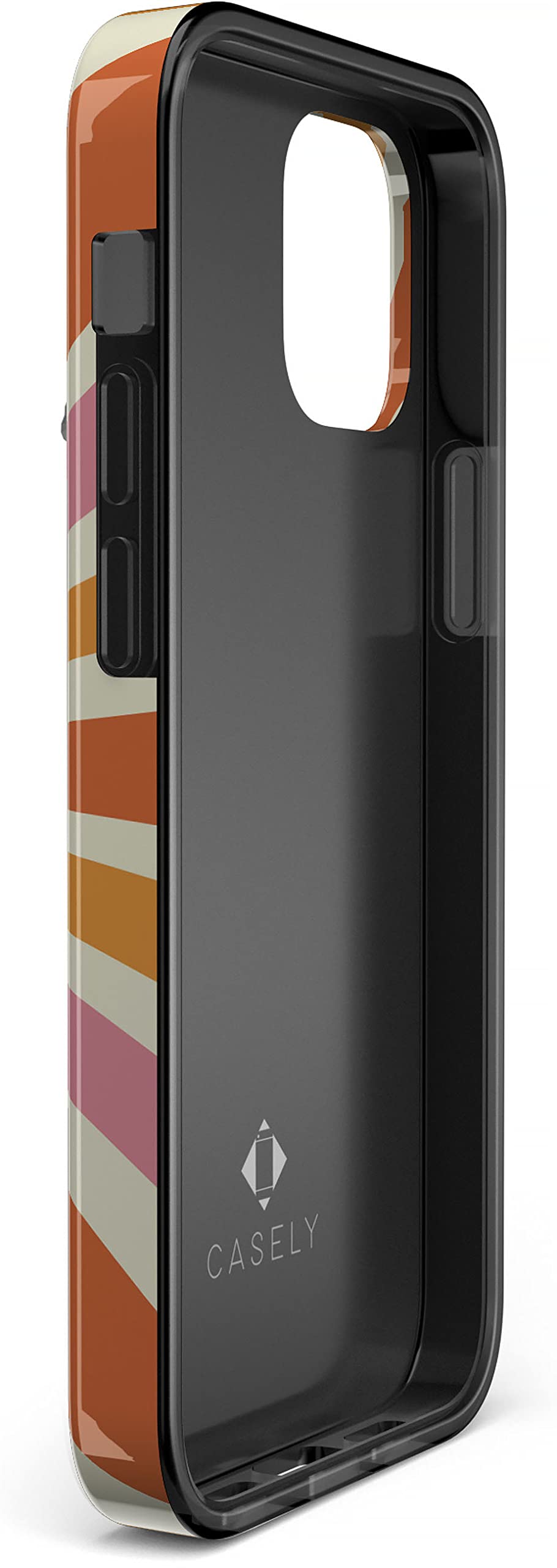Casely iPhone 12 Mini Case - Retro Colorblock Design | Durable Protective Cover | Perfect for Everyday Use & Trendy Style