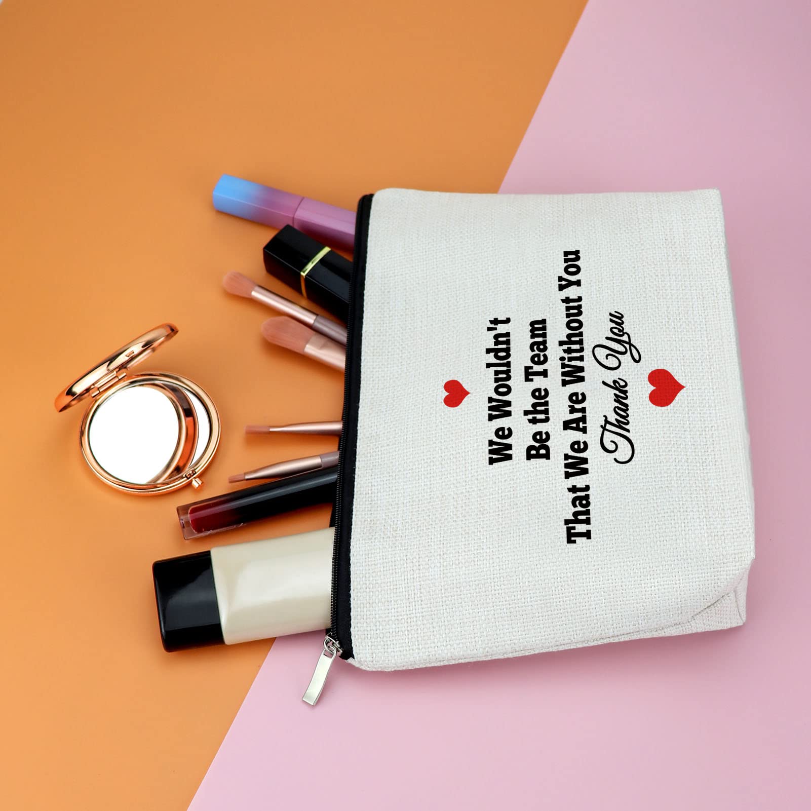 Premium Leather Makeup Bag for Women - Elegant Boss Gift, Leader Appreciation Present, Thank You Gift for Manager/Supervisor/Coach - Perfect for Birthday, Retirement, Farewell & Coworker Gifts (Great for Office, Travel & Daily Cosmetics Storage)