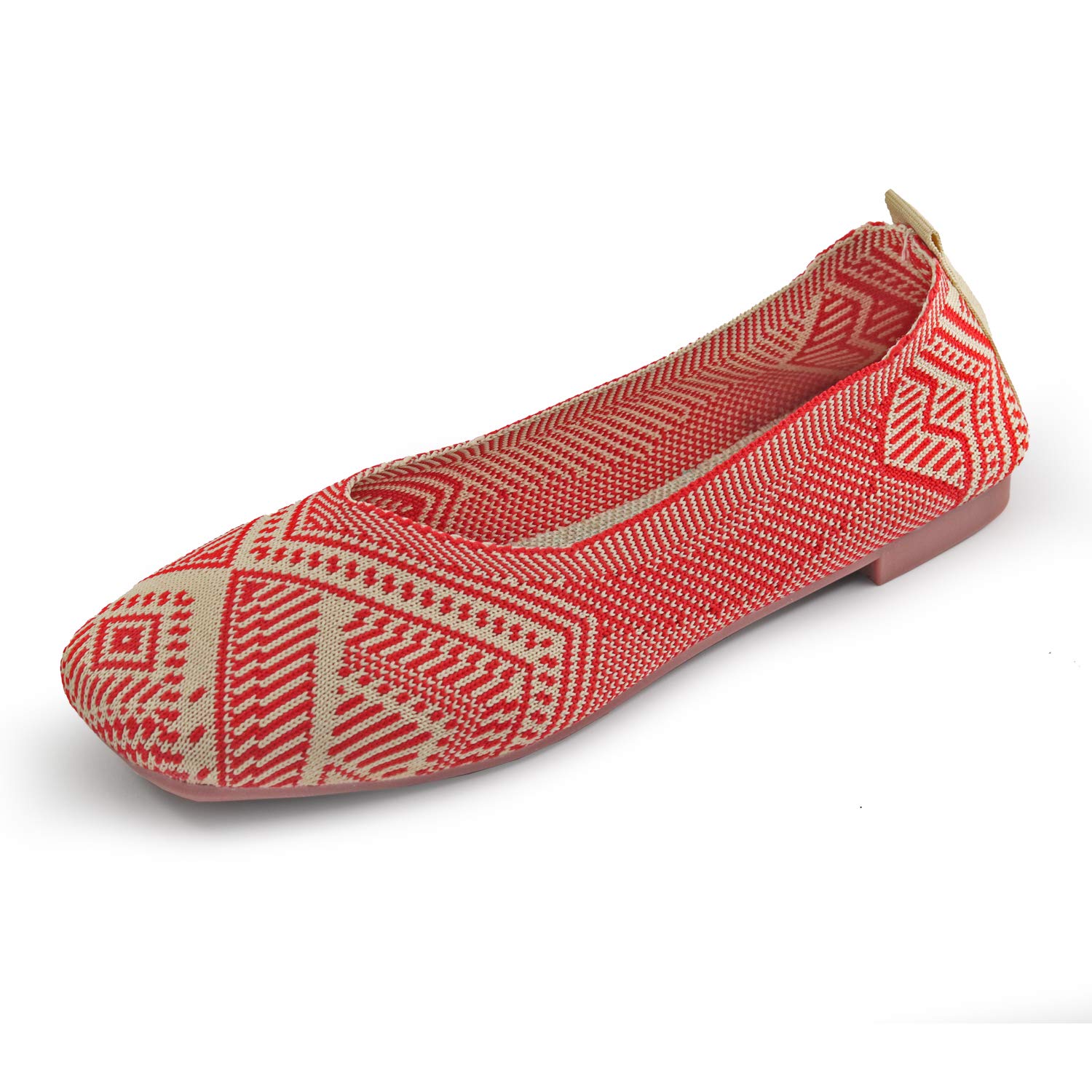SOFMUO Women's Knit Slip-On Loafers - Lightweight Breathable Mesh Ballet Flats for Work & Casual Wear | Comfortable Walking Shoes for Office, Travel & Daily Use