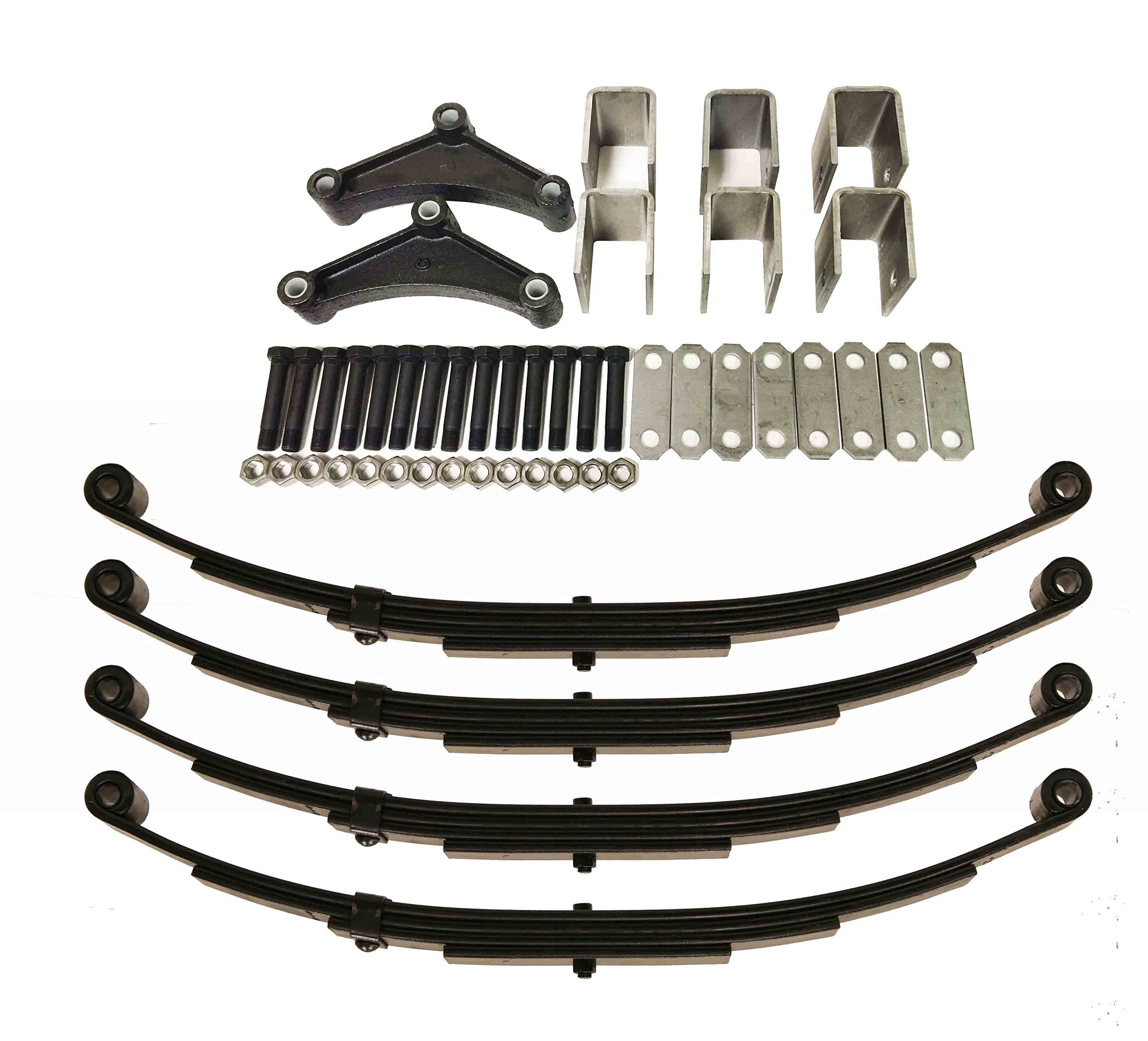 LIBRA 3500lb Tandem Trailer Axle Suspension Kit with 1750lb Leaf Springs & Hanger Kit - Heavy Duty Replacement for Utility Trailers, Boat Trailers, and Cargo Trailers - Perfect for Towing, Hauling, and Off-Road Use