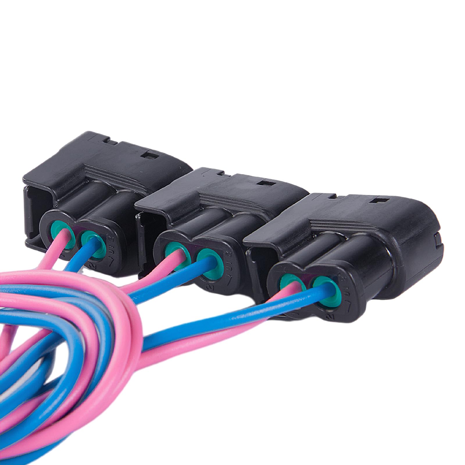 3-Pack 2-Way Ignition Coil Connector Pigtail Plug Wiring Harness - Compatible with Lexus IS300 GS300 SC300 & Toyota MR2 1992-1995, T100 1995-1998 - Replaces OEM 9098011246 - Perfect for Engine Tune-Ups & Electrical Repairs