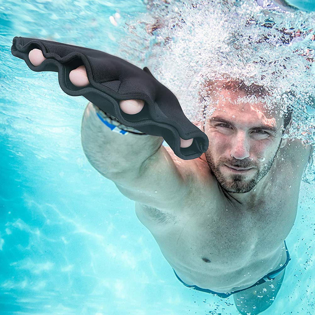 BESPORTBLE 1 Pair Webbed Swimming Gloves for Men, Women & Kids - Fingerless Swim Paddles for Aquatic Fitness Training, Snorkeling & Water Sports
