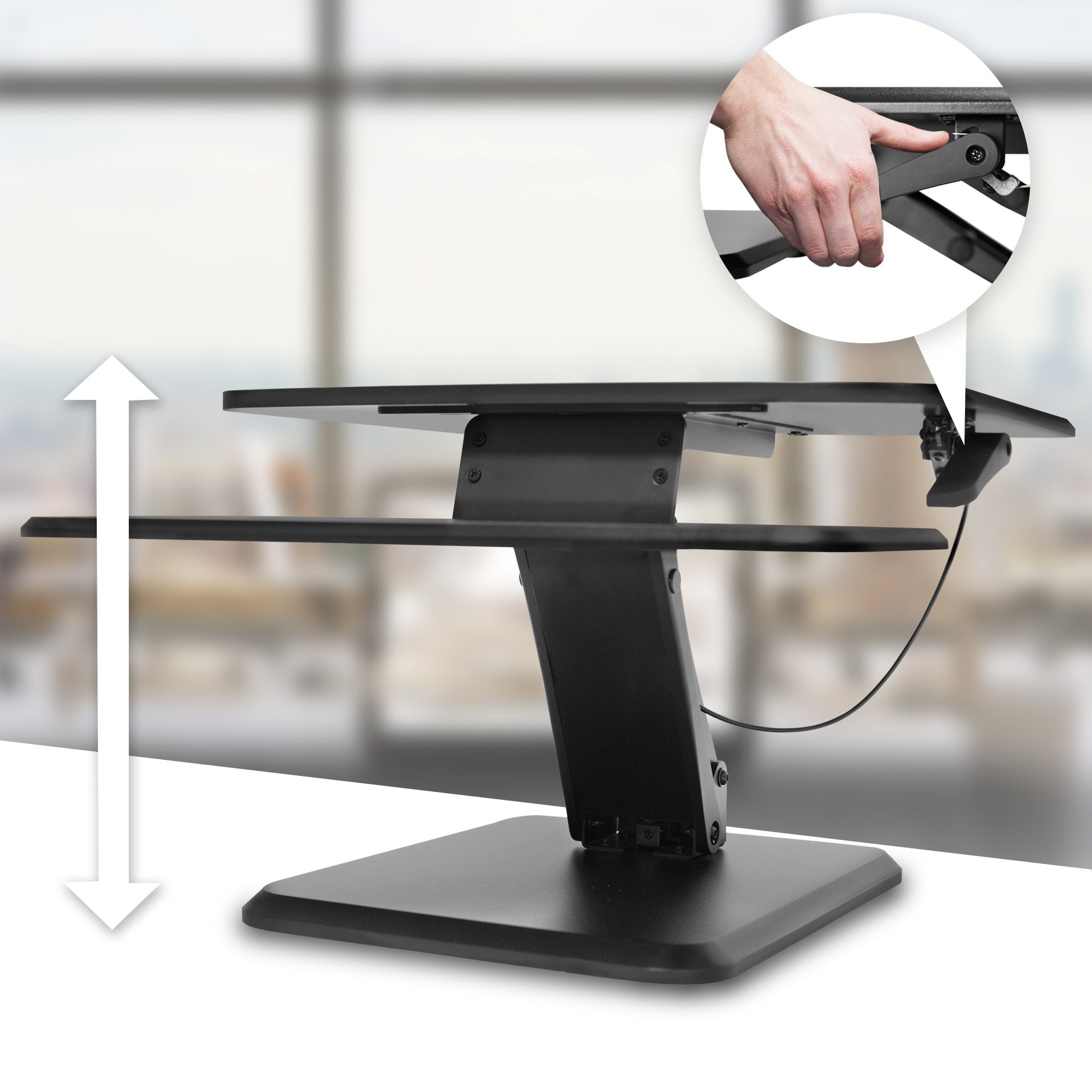 Duronic DM05D12 Height Adjustable Standing Desk Converter | 25.2